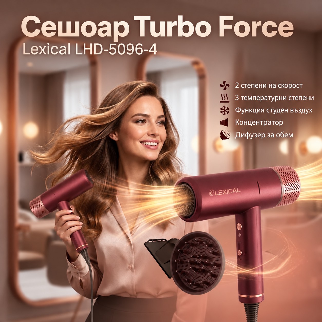 Lexical сешоар- Turbo Force LHD-5096 - Image 5